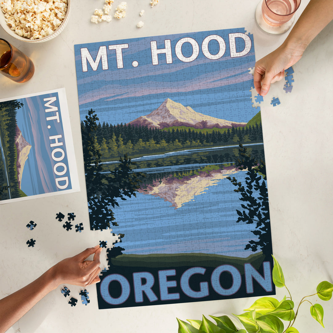 Lost Lake, Oregon, Mt. Hood, Jigsaw Puzzle Puzzle Lantern Press 