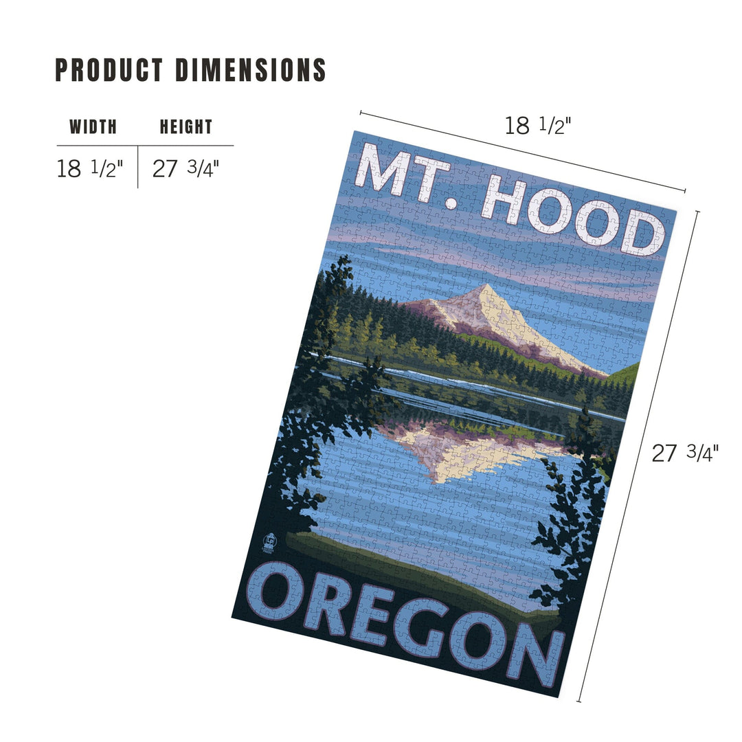 Lost Lake, Oregon, Mt. Hood, Jigsaw Puzzle Puzzle Lantern Press 