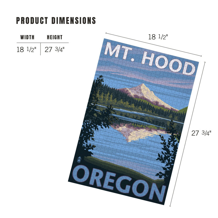 Lost Lake, Oregon, Mt. Hood, Jigsaw Puzzle Puzzle Lantern Press 
