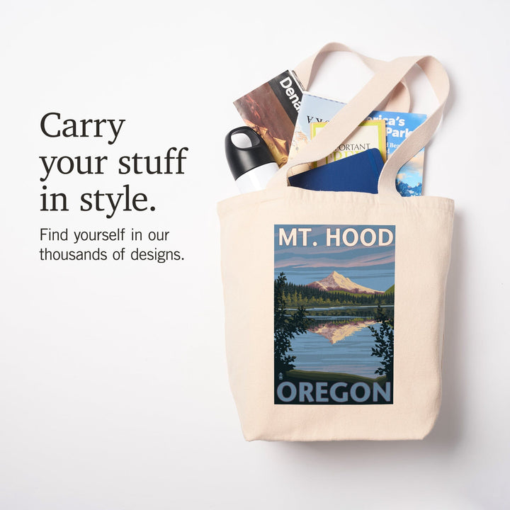 Lost Lake, Oregon, Mt. Hood, Tote Bag Totes Lantern Press 
