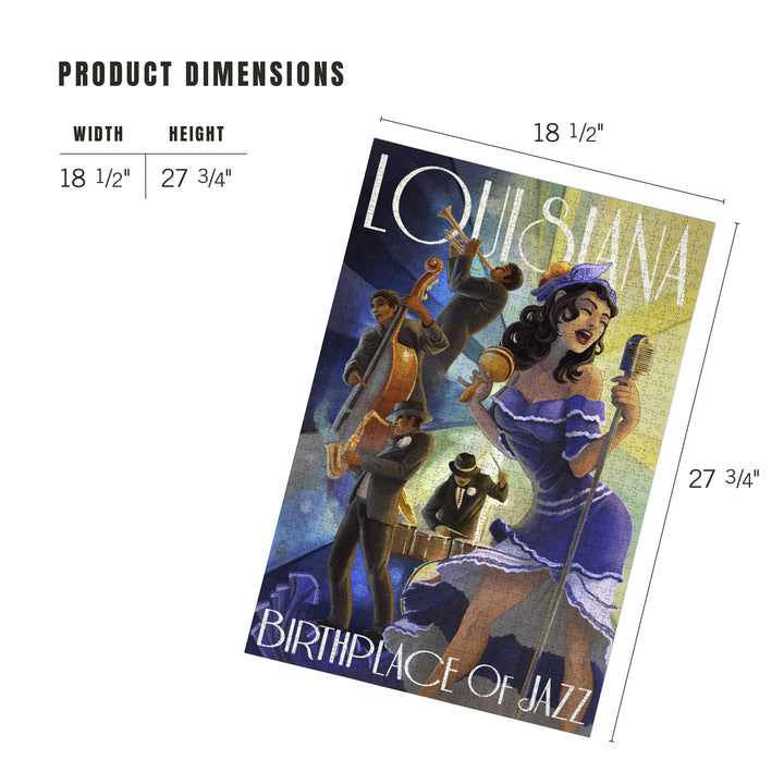 Louisiana, Birthplace of Jazz, Jigsaw Puzzle Puzzle Lantern Press 