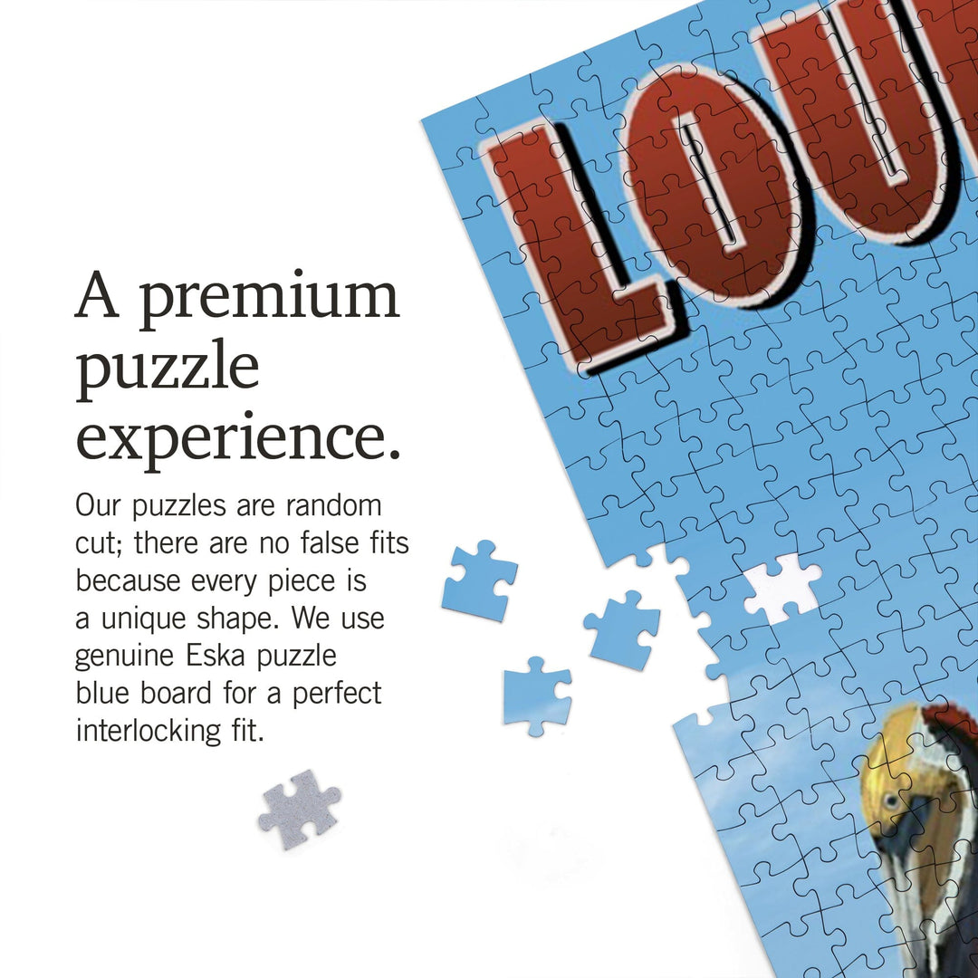 Louisiana, Brown Pelicans, Jigsaw Puzzle Puzzle Lantern Press 