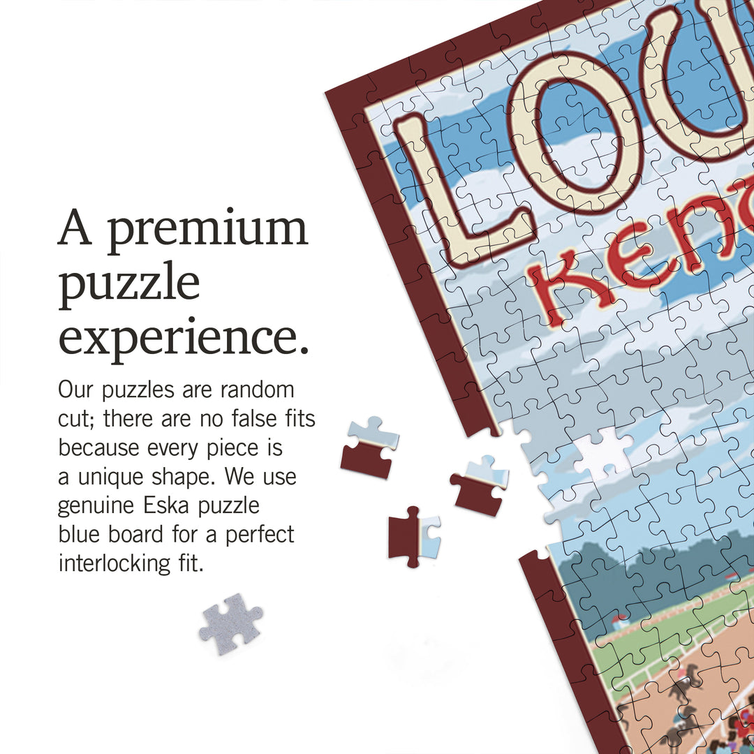 Louisville, Kentucky, Ladies Day at the Track Horse Racing, Jigsaw Puzzle Puzzle Lantern Press 