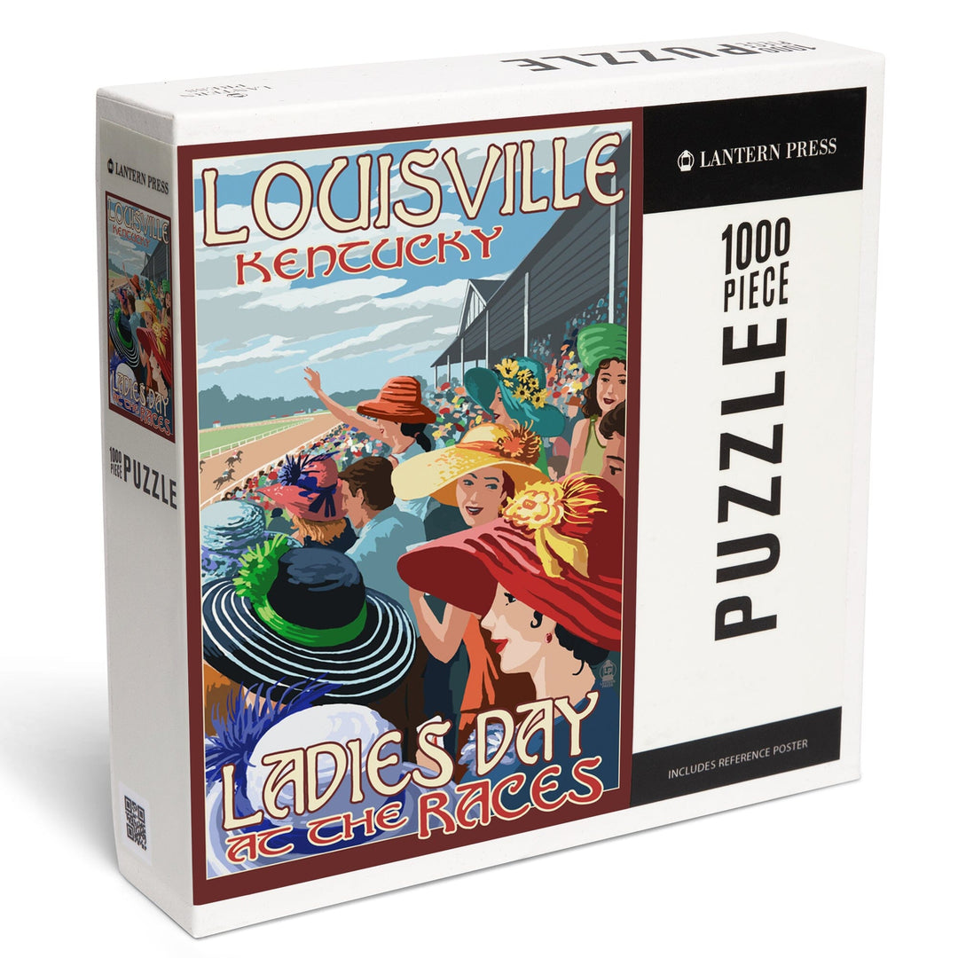 Louisville, Kentucky, Ladies Day at the Track Horse Racing, Jigsaw Puzzle Puzzle Lantern Press 