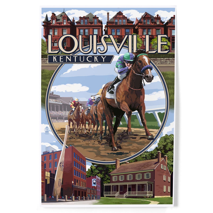 Louisville, Kentucky, Montage Scenes, Art & Giclee Prints Art Lantern Press 