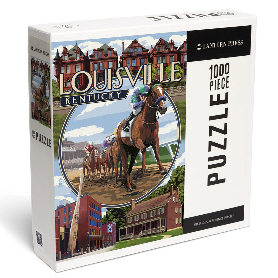 Louisville, Kentucky, Montage Scenes, Jigsaw Puzzle Puzzle Lantern Press 