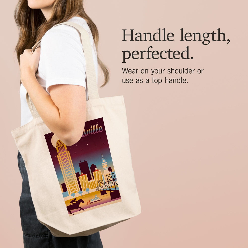 Louisville, Kentucky, Retro Skyline Chromatic Series, Tote Bag Totes Lantern Press 