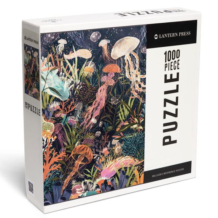 Luminescent World, Jellyfish, Jigsaw Puzzle Puzzle Lantern Press 