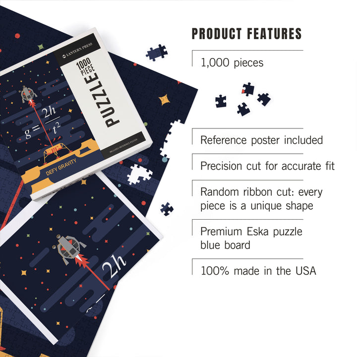 Lunar Lander, Defy Gravity, Jigsaw Puzzle Puzzle Lantern Press 