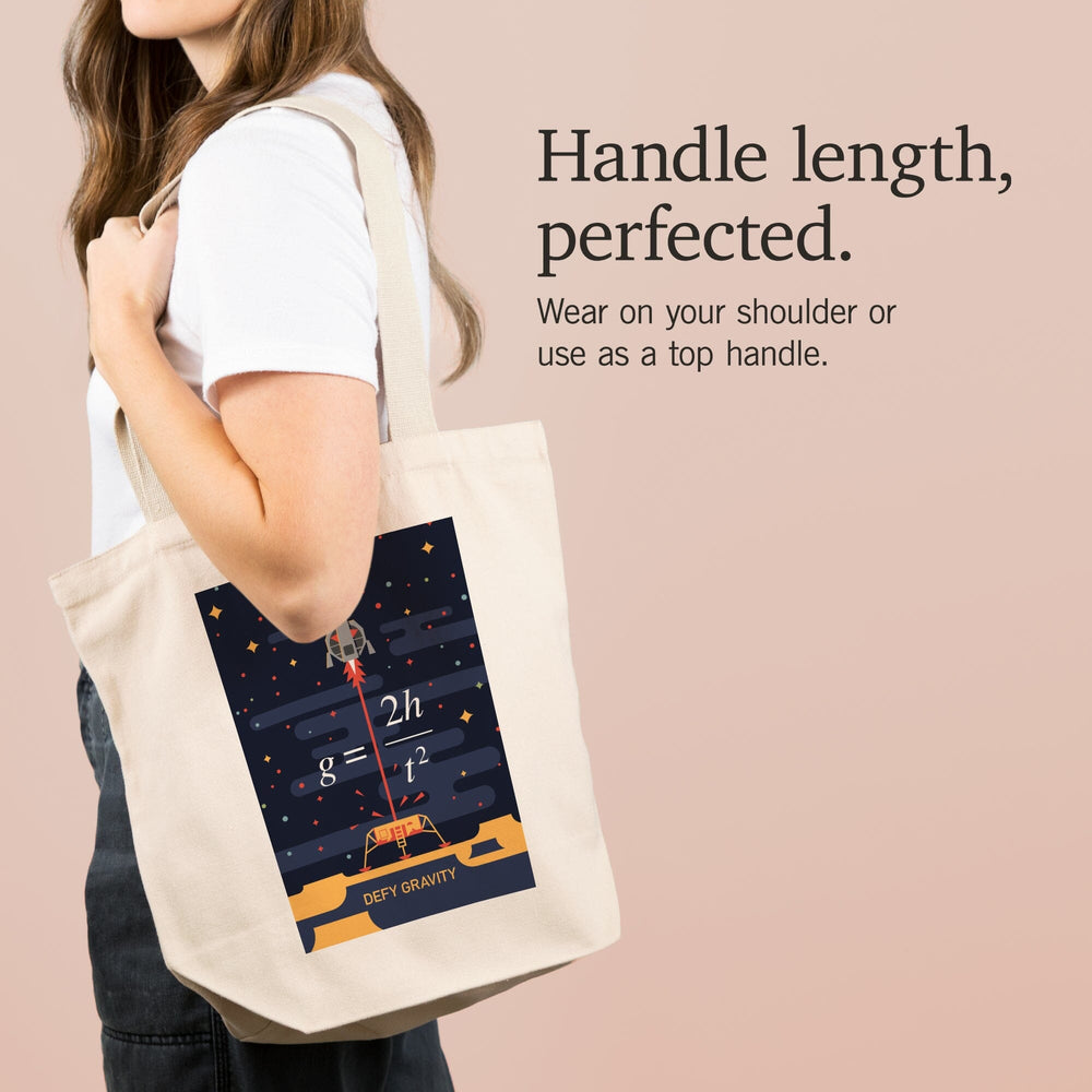 Lunar Lander, Defy Gravity, Tote Bag Totes Lantern Press 