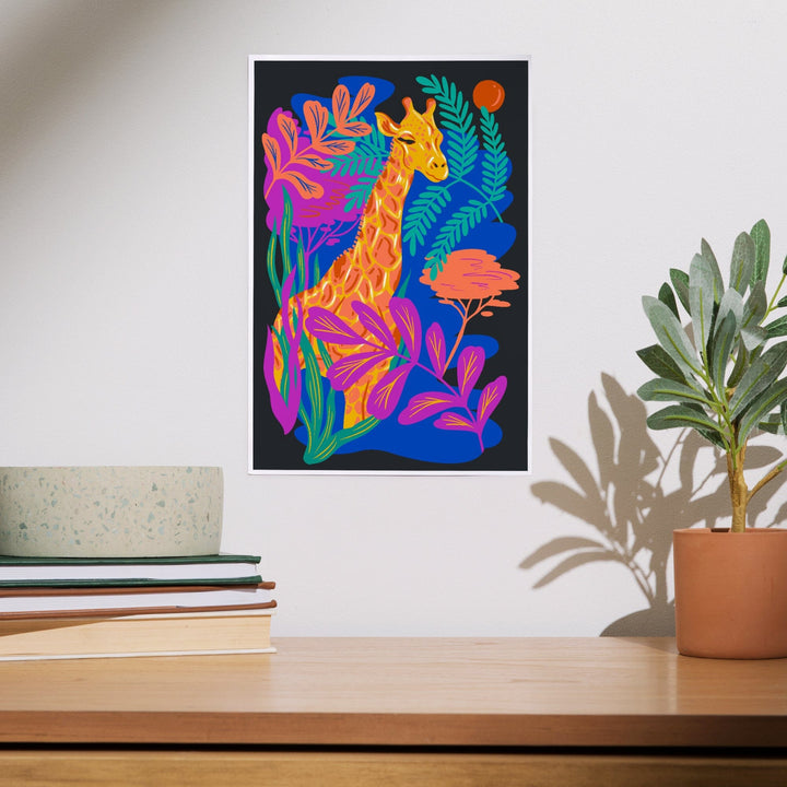 Lush Environment Collection, Giraffe and Foliage, Art & Giclee Prints Art Lantern Press 