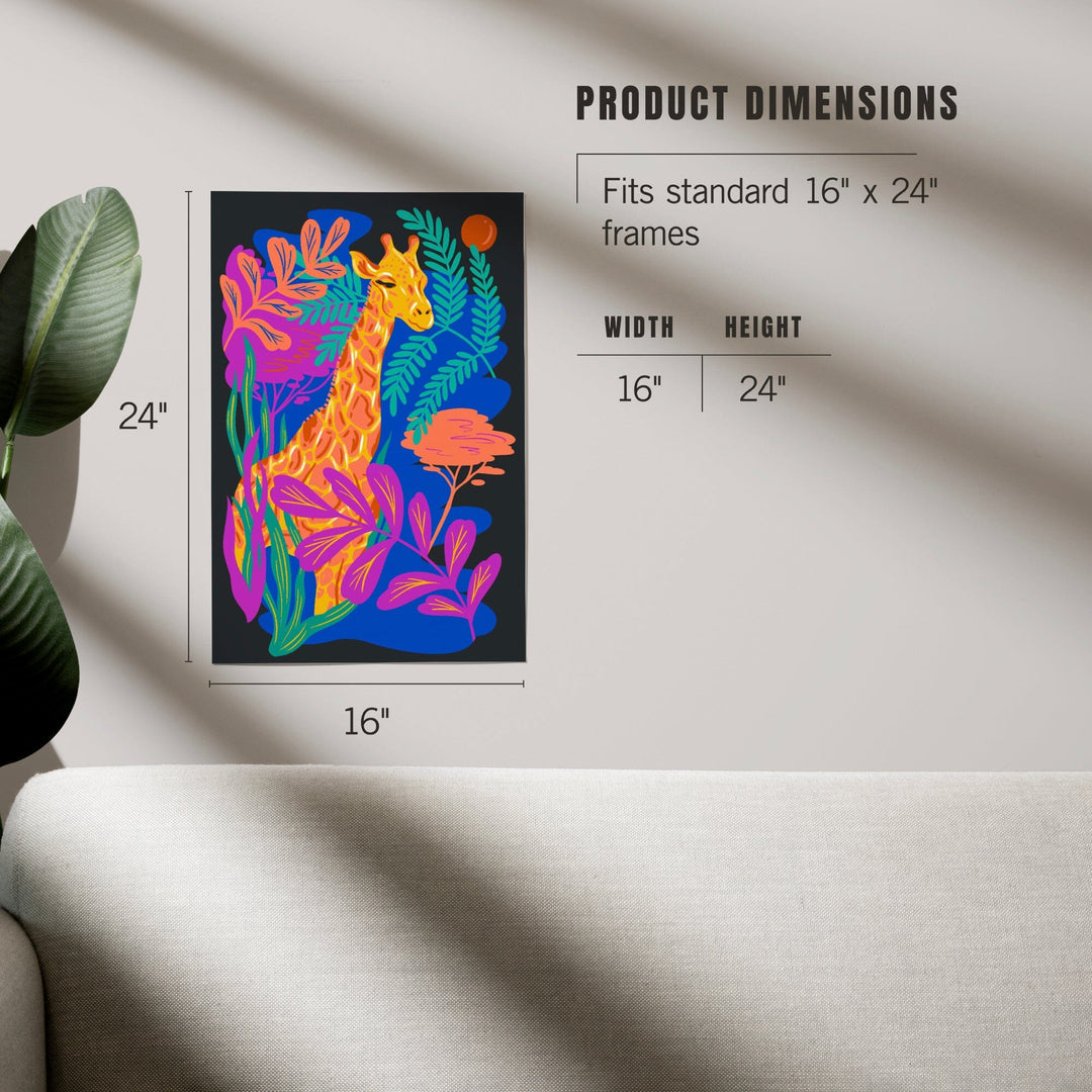 Lush Environment Collection, Giraffe and Foliage, Art & Giclee Prints Art Lantern Press 