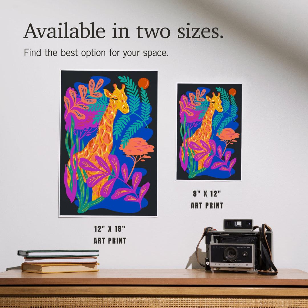 Lush Environment Collection, Giraffe and Foliage, Art & Giclee Prints Art Lantern Press 