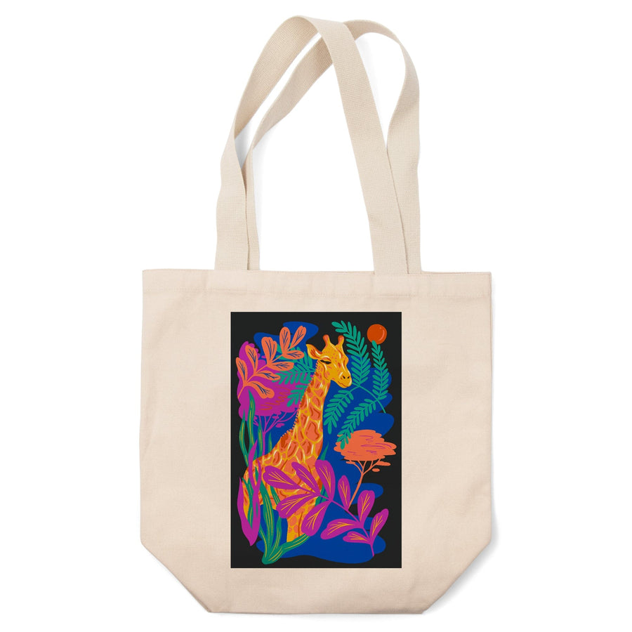 Lush Environment Collection, Giraffe and Foliage, Tote Bag Totes Lantern Press 
