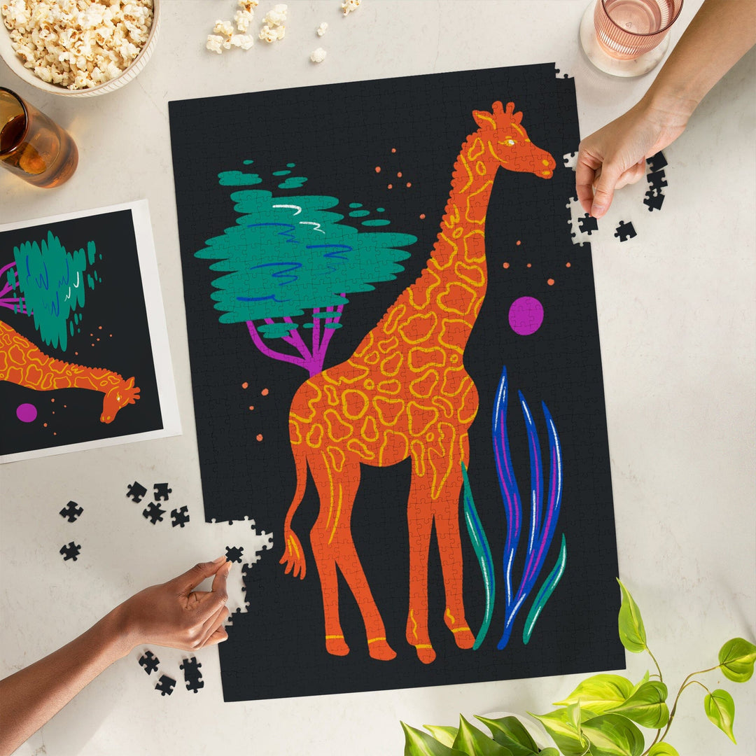 Lush Environment Collection, Giraffe, Jigsaw Puzzle Puzzle Lantern Press 