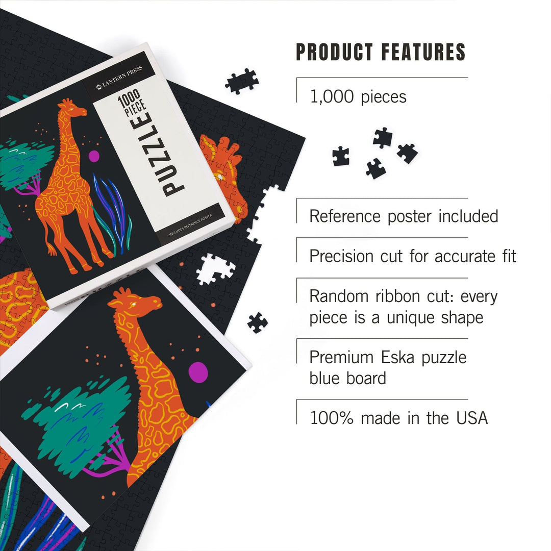 Lush Environment Collection, Giraffe, Jigsaw Puzzle Puzzle Lantern Press 