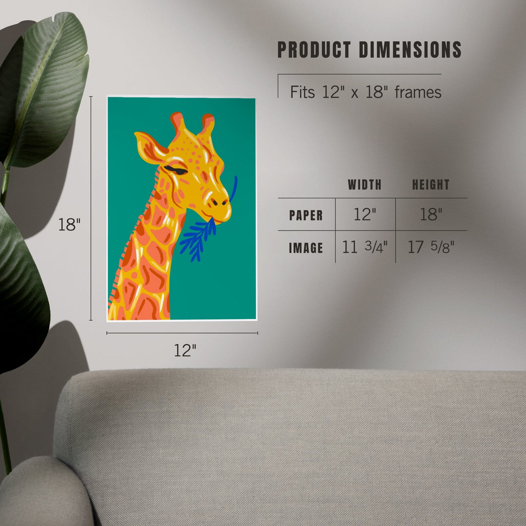 Lush Environment Collection, Giraffe Portrait, Art & Giclee Prints Art Lantern Press 