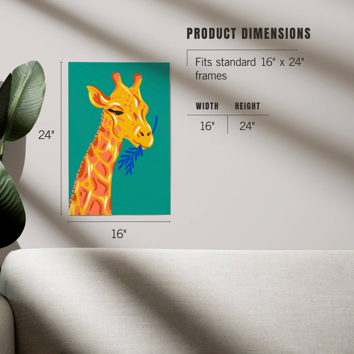 Lush Environment Collection, Giraffe Portrait, Art & Giclee Prints Art Lantern Press 