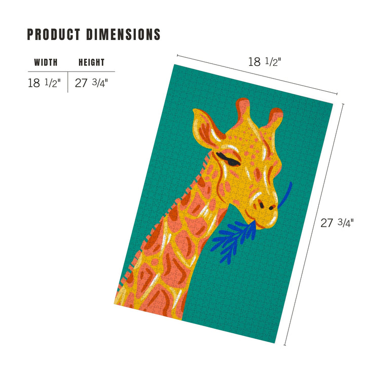 Lush Environment Collection, Giraffe Portrait, Jigsaw Puzzle Puzzle Lantern Press 