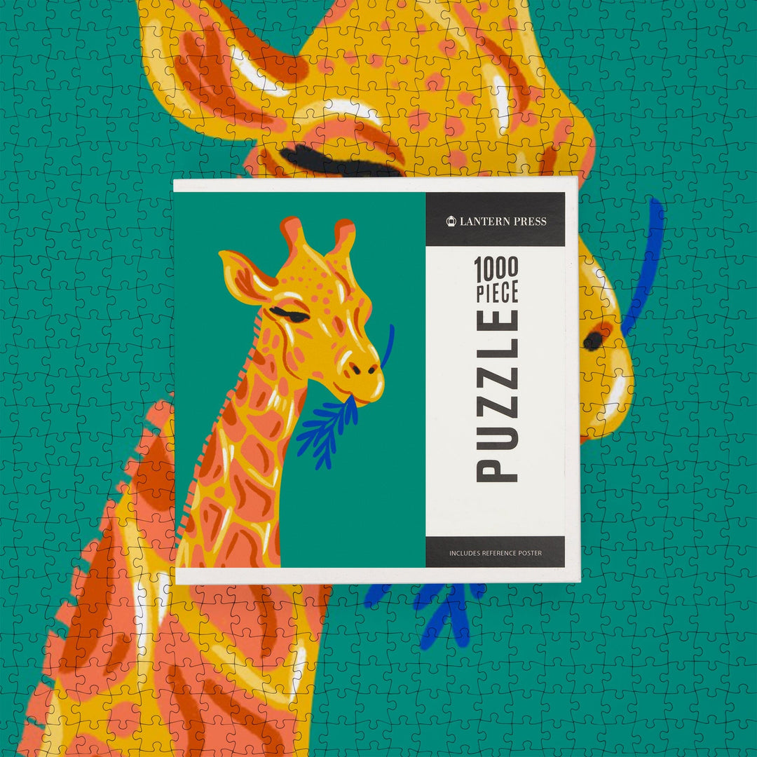 Lush Environment Collection, Giraffe Portrait, Jigsaw Puzzle Puzzle Lantern Press 