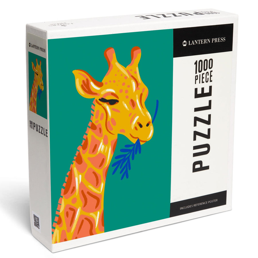 Lush Environment Collection, Giraffe Portrait, Jigsaw Puzzle Puzzle Lantern Press 