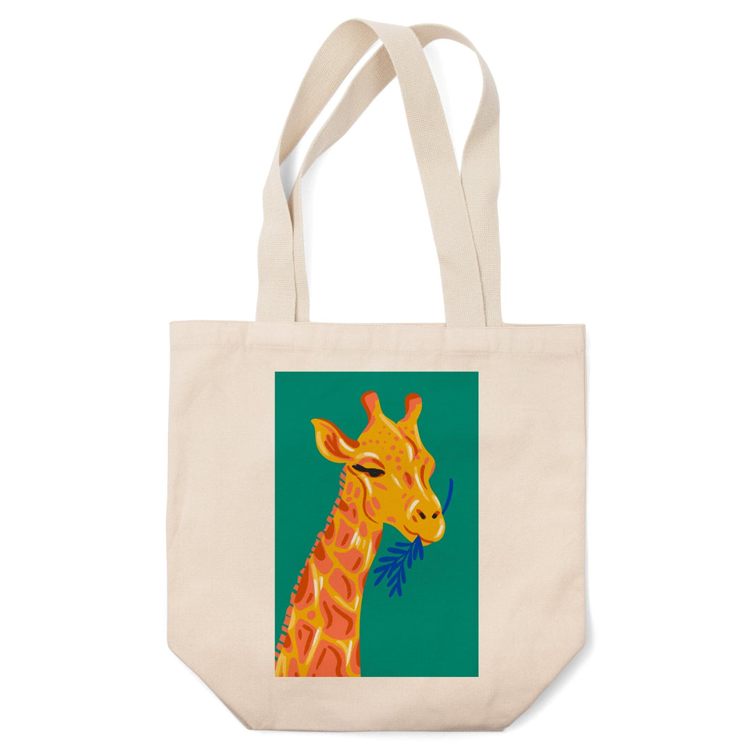 Lush Environment Collection, Giraffe Portrait, Tote Bag - Lantern Press