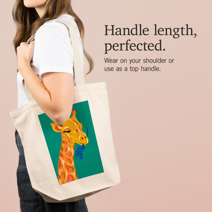 Lush Environment Collection, Giraffe Portrait, Tote Bag - Lantern Press