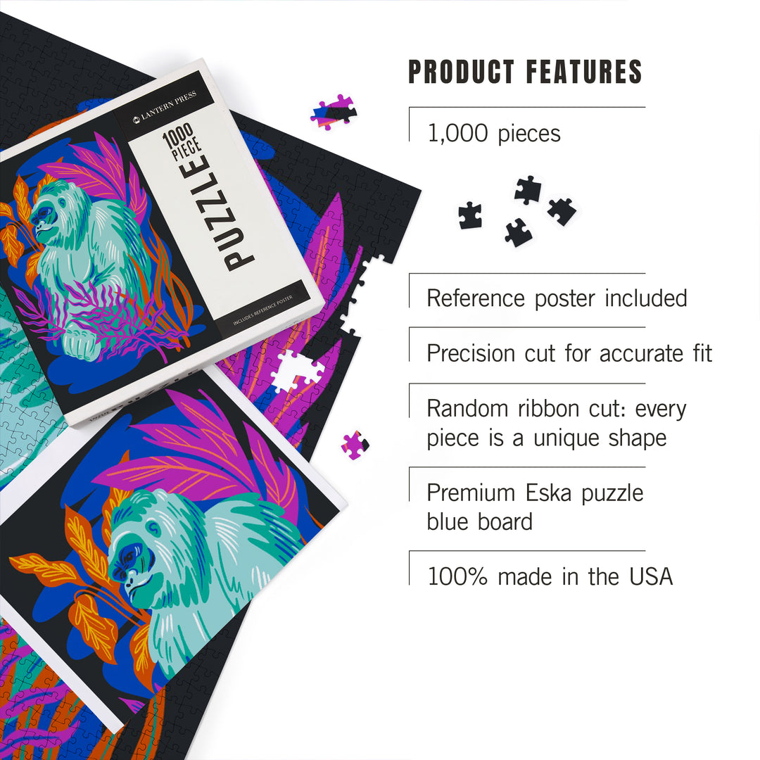 Lush Environment Collection, Gorilla and Foliage, Jigsaw Puzzle Puzzle Lantern Press 