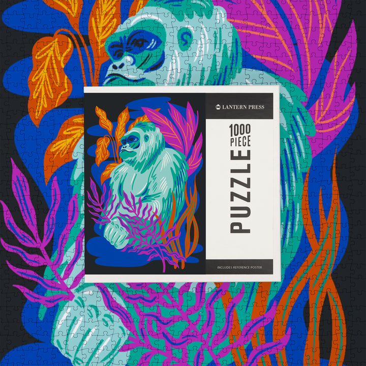Lush Environment Collection, Gorilla and Foliage, Jigsaw Puzzle Puzzle Lantern Press 