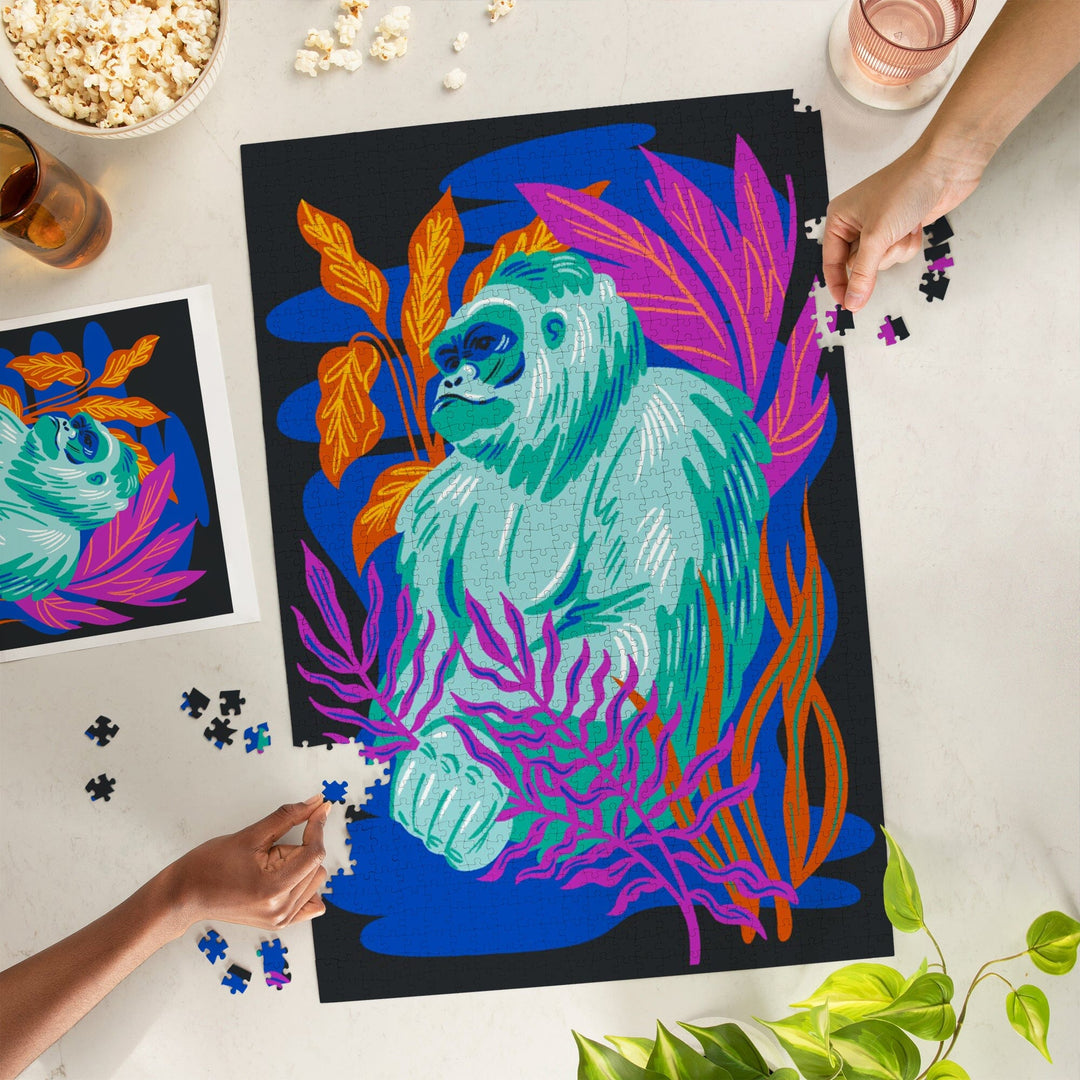 Lush Environment Collection, Gorilla and Foliage, Jigsaw Puzzle Puzzle Lantern Press 