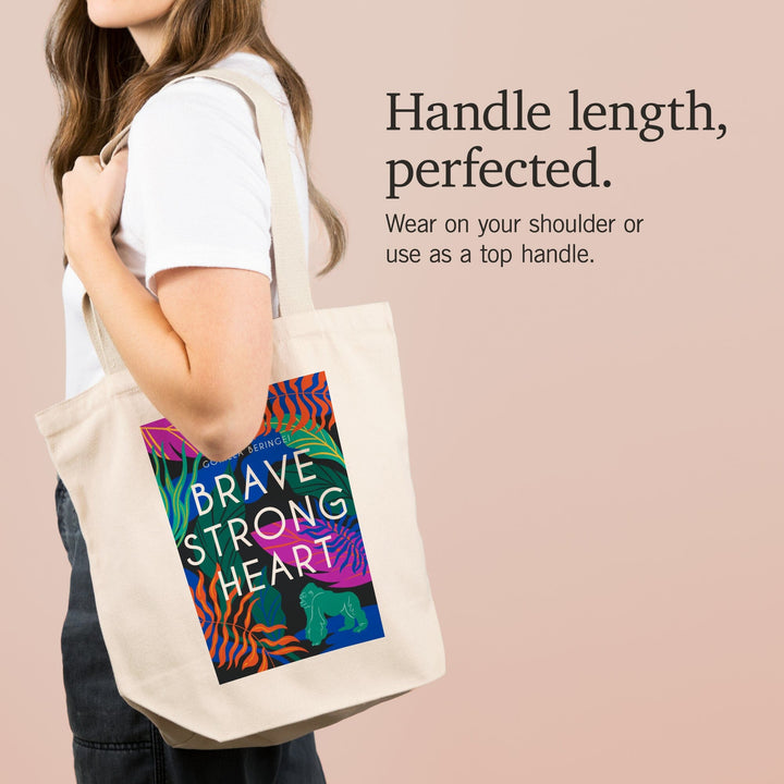 Lush Environment Collection, Gorilla Foliage, Brave Strong Heart, Tote Bag Totes Lantern Press 