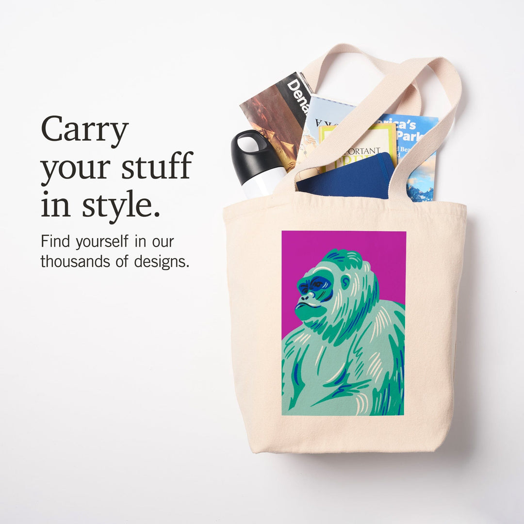 Lush Environment Collection, Gorilla Portrait, Tote Bag Totes Lantern Press 
