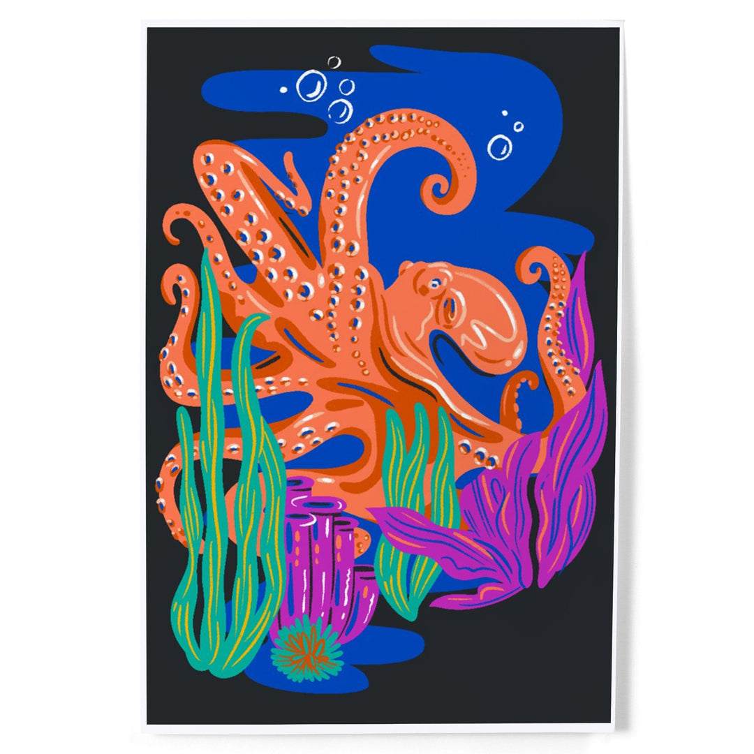 Lush Environment Collection, Octopus and Foliage, Art & Giclee Prints Art Lantern Press 