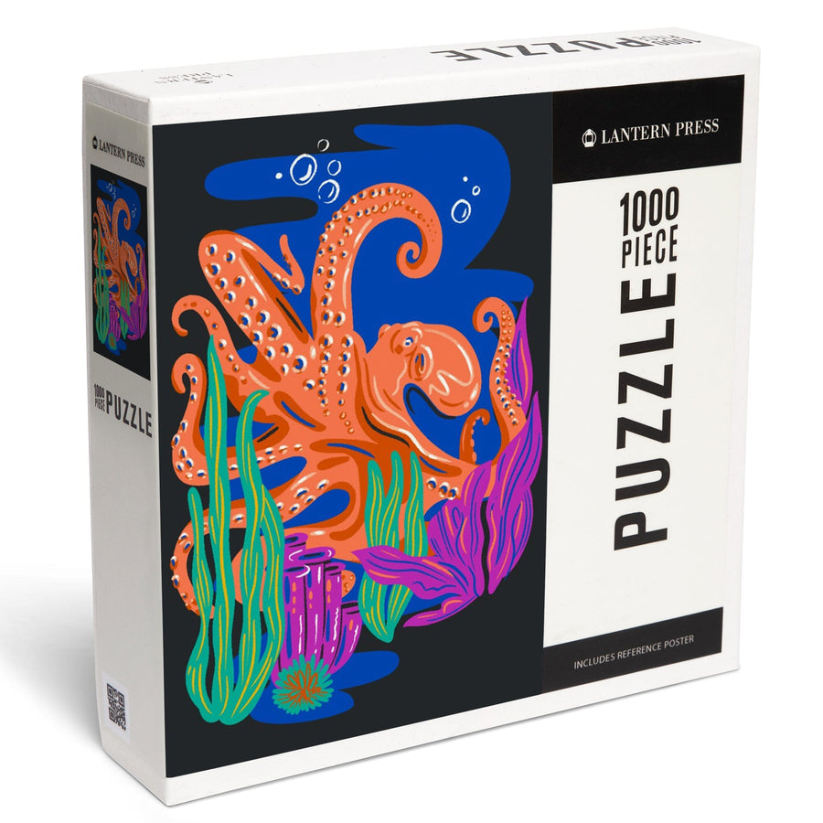 Lush Environment Collection, Octopus and Foliage, Jigsaw Puzzle Puzzle Lantern Press 
