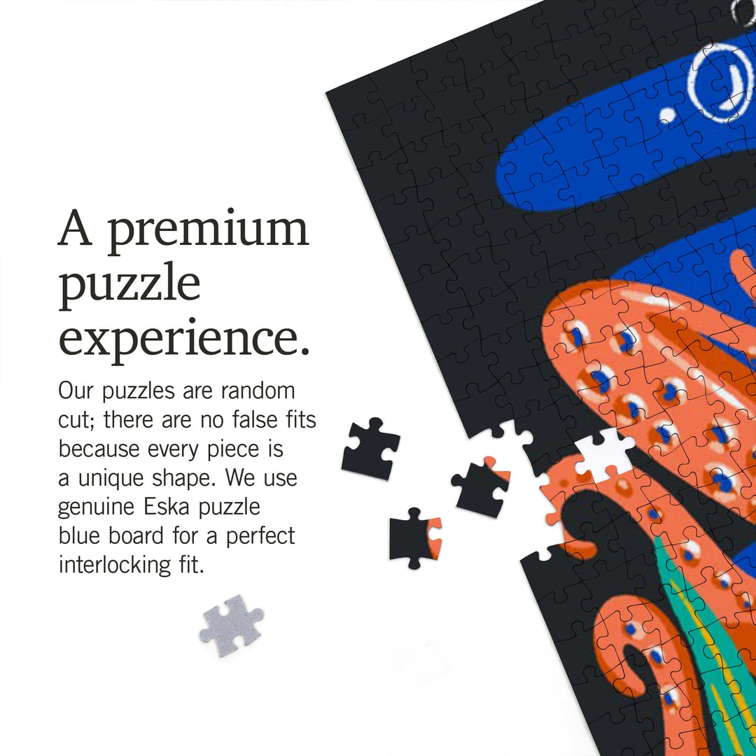 Lush Environment Collection, Octopus and Foliage, Jigsaw Puzzle Puzzle Lantern Press 