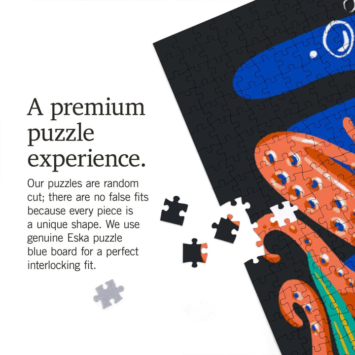 Lush Environment Collection, Octopus and Foliage, Jigsaw Puzzle Puzzle Lantern Press 