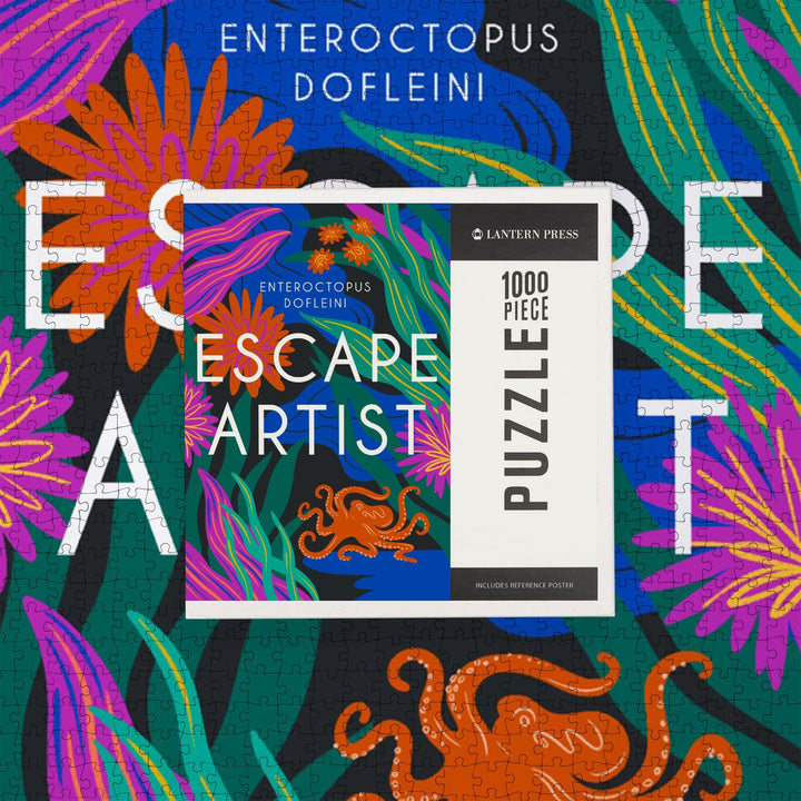Lush Environment Collection, Octopus Foliage, Escape Artist, Jigsaw Puzzle Puzzle Lantern Press 