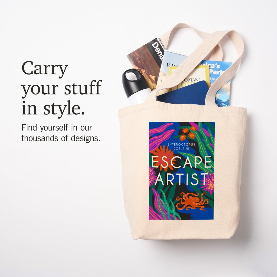 Lush Environment Collection, Octopus Foliage, Escape Artist, Tote Bag - Lantern Press