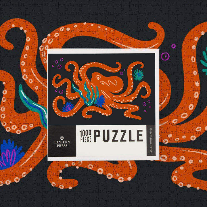 Lush Environment Collection, Octopus, Jigsaw Puzzle Puzzle Lantern Press 