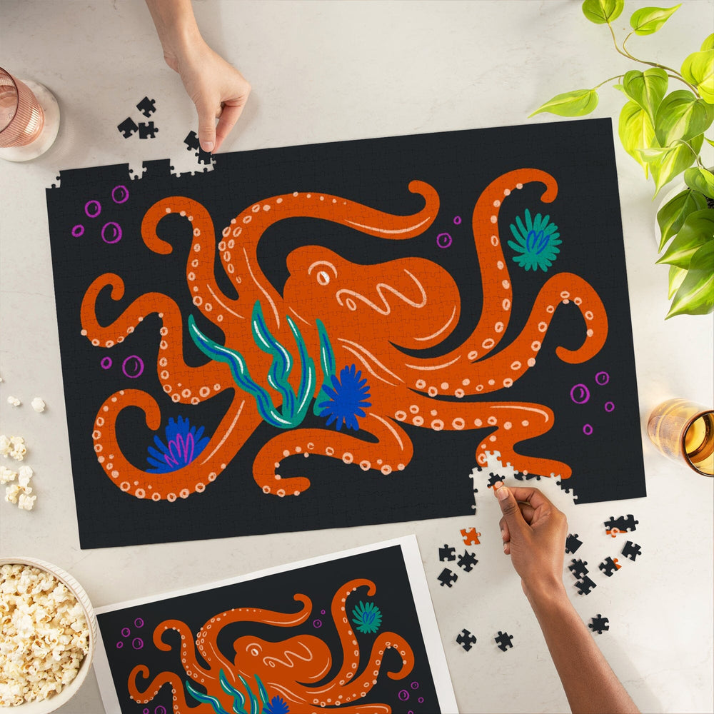 Lush Environment Collection, Octopus, Jigsaw Puzzle Puzzle Lantern Press 
