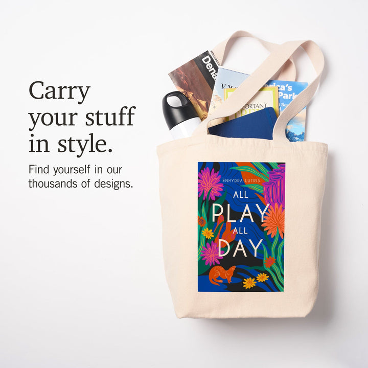 Lush Environment Collection, Sea Otter Foliage, All Play All Day, Tote Bag - Lantern Press