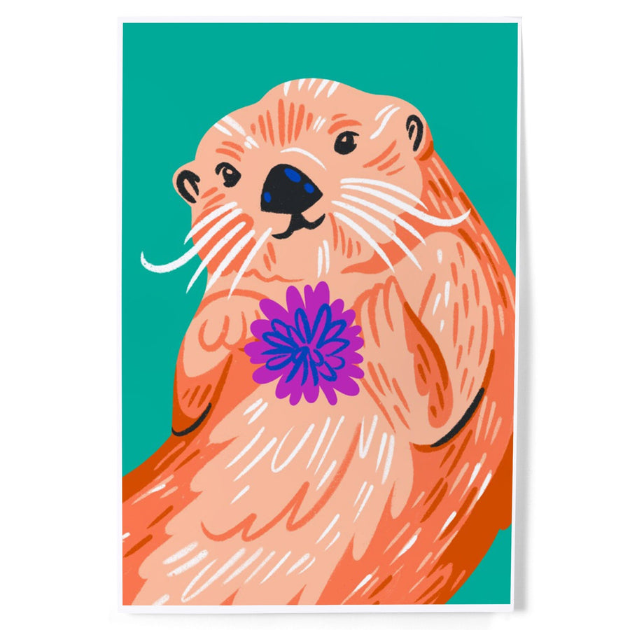 Lush Environment Collection, Sea Otter Portrait, Art & Giclee Prints Art Lantern Press 