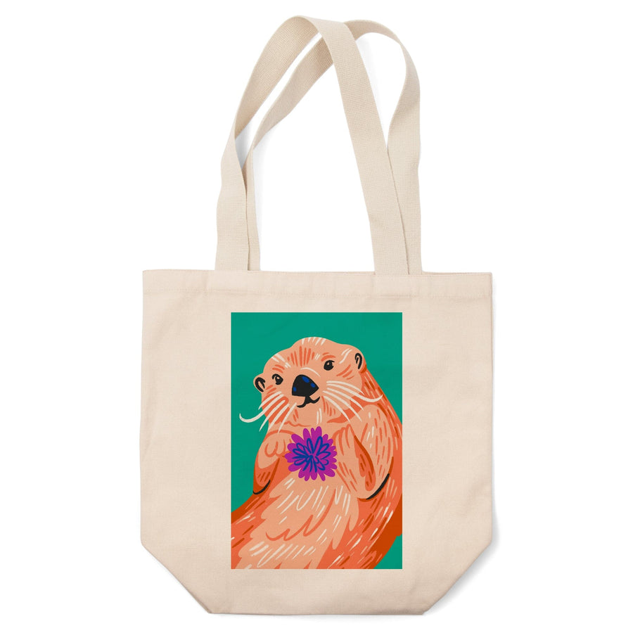 Lush Environment Collection, Sea Otter Portrait, Tote Bag - Lantern Press