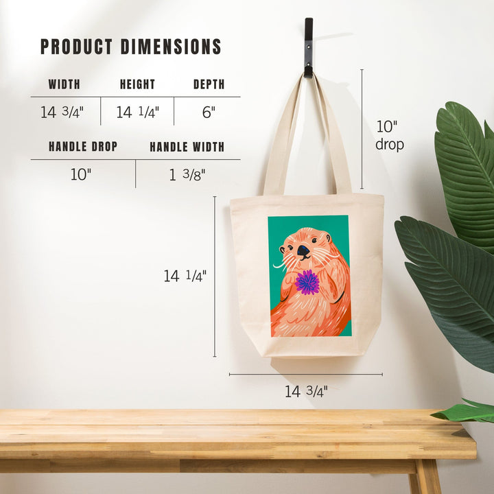 Lush Environment Collection, Sea Otter Portrait, Tote Bag Totes Lantern Press 