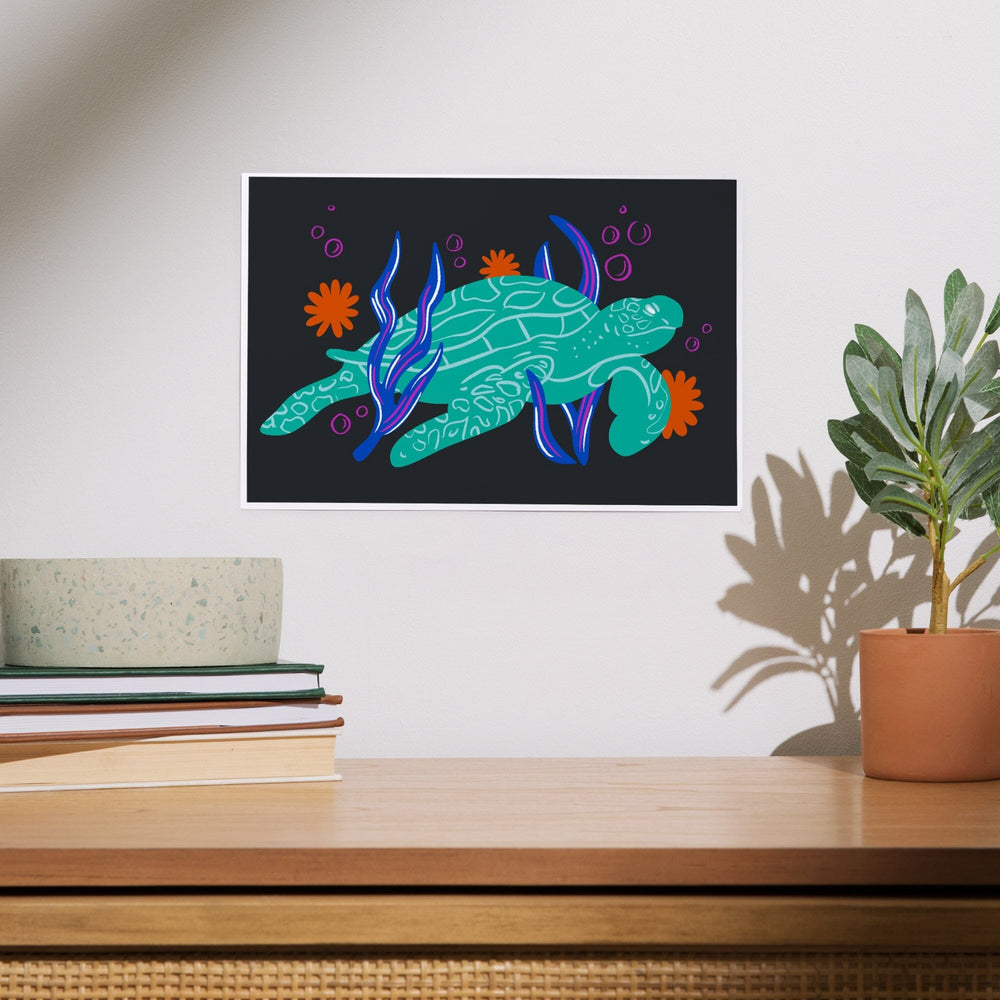 Lush Environment Collection, Sea Turtle, Art & Giclee Prints Art Lantern Press 