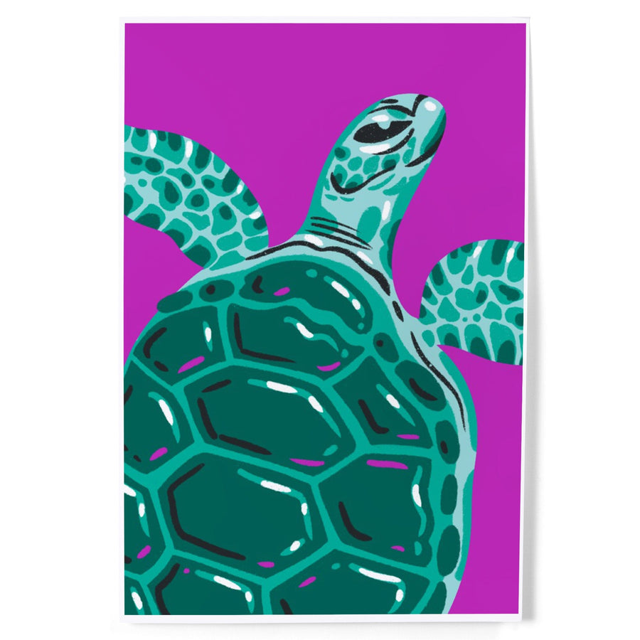 Lush Environment Collection, Sea Turtle Portrait, Art & Giclee Prints Art Lantern Press 