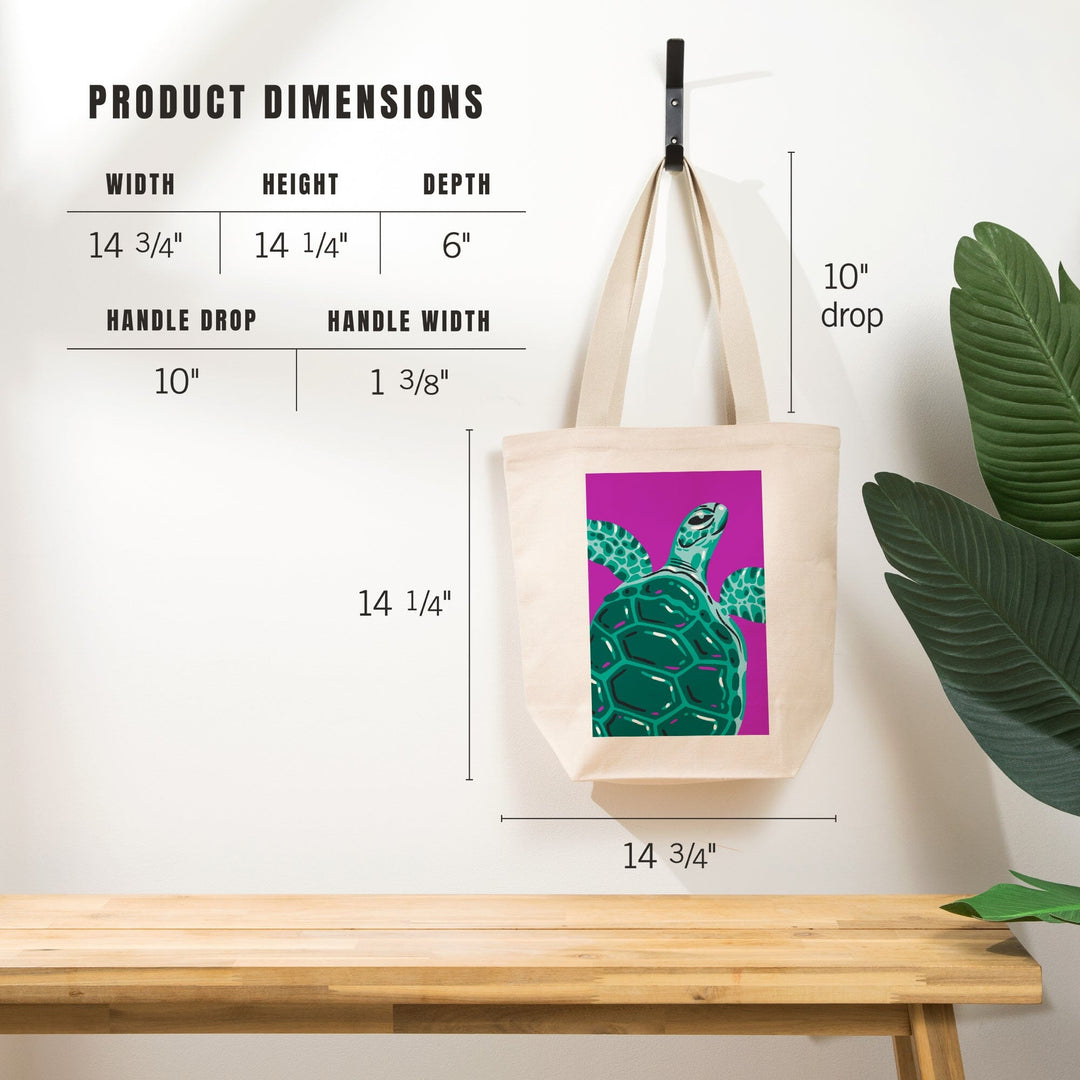 Lush Environment Collection, Sea Turtle Portrait, Tote Bag - Lantern Press