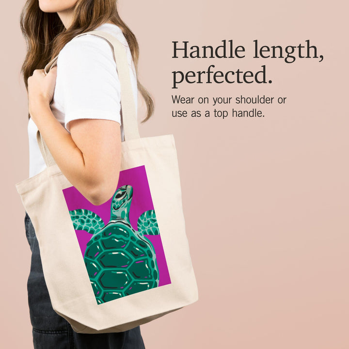 Lush Environment Collection, Sea Turtle Portrait, Tote Bag - Lantern Press