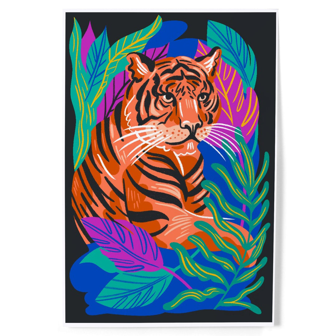Lush Environment Collection, Tiger and Foliage, Art & Giclee Prints Art Lantern Press 