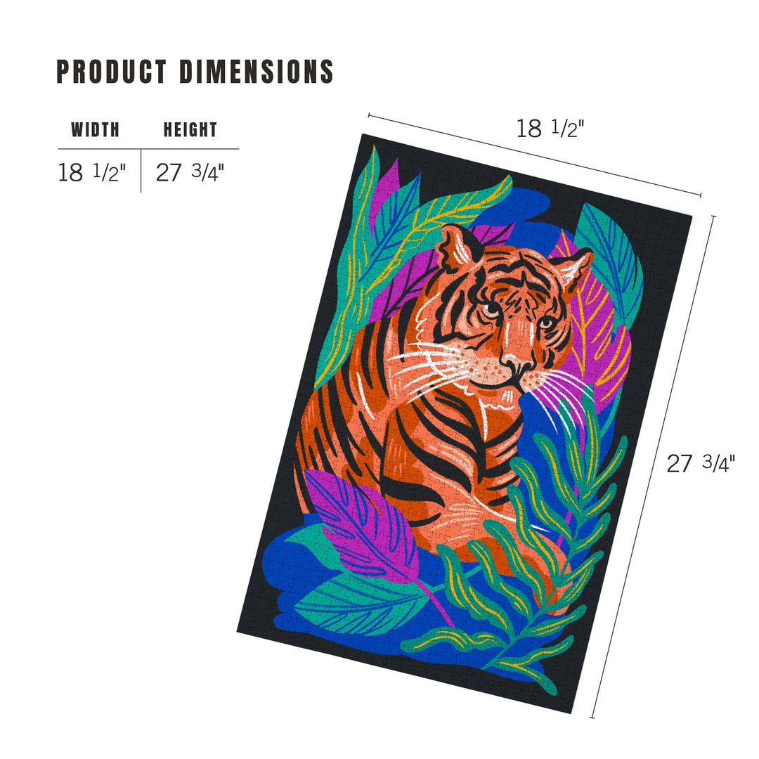 Lush Environment Collection, Tiger and Foliage, Jigsaw Puzzle Puzzle Lantern Press 